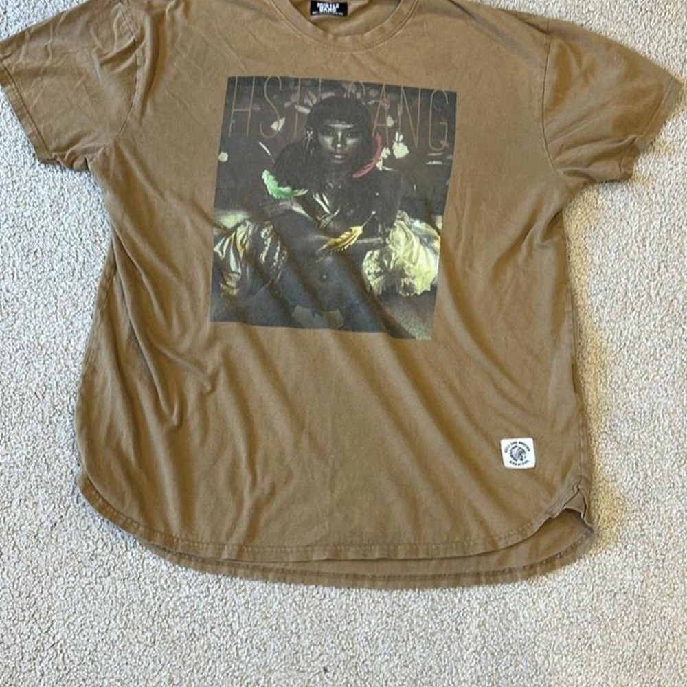 Hustle Gang Tan and black streetwear tee #streetwear